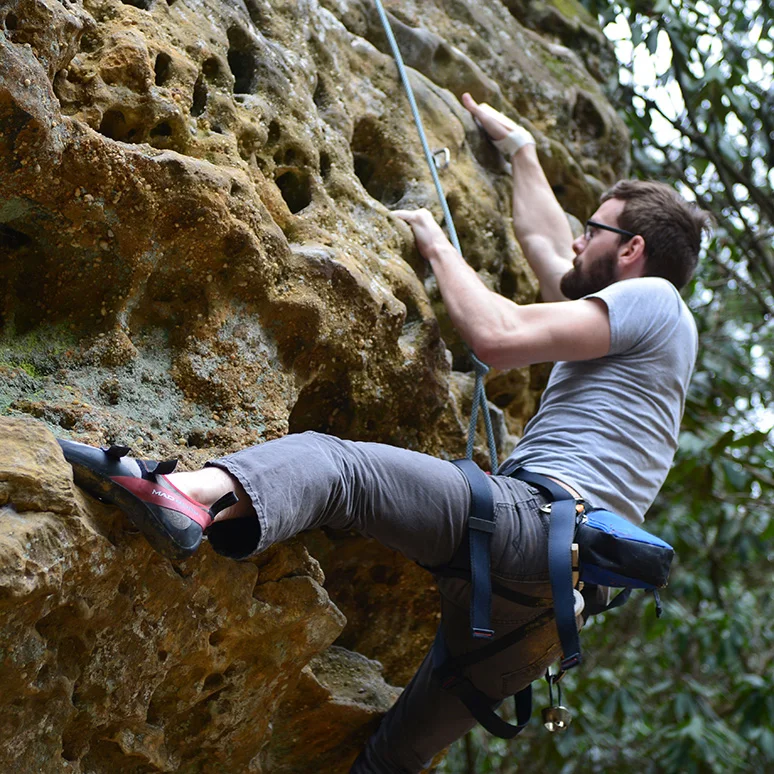 Rock climbing in Red River Gorge